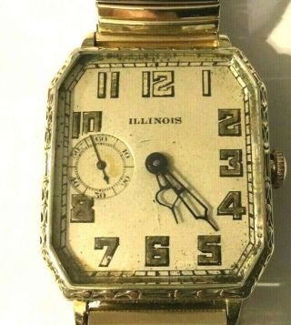 Rare Antique Art Deco Illinois Watch Company Men 