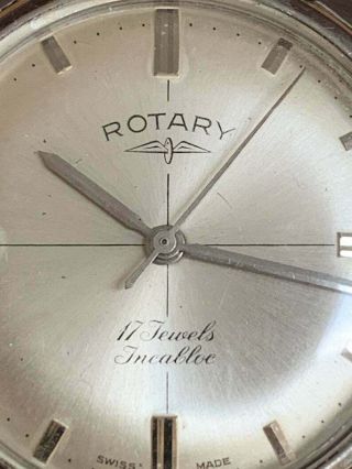 men ' s vintage ROTARY Swiss 17 jewel watch cal AS 1795 In Vintage box 2