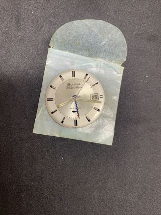 Vintage 1960s Bulova Sea King Wrist Alarm Men ' s Watch Dial NOS 2