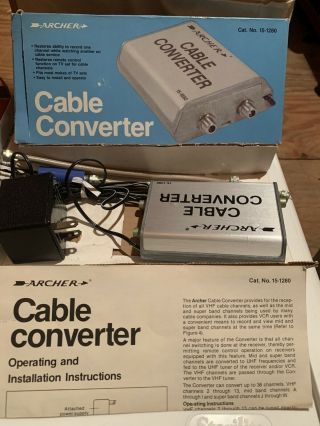 Archer Cable Tv Converter Radio Shack Vintage 80s Electronics 15 - 1280
