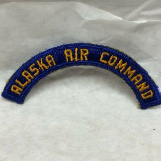 Vintage Military Patch Usaaf Us Army Air Force Alaska Command Arc Tab