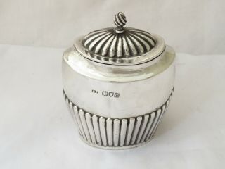 Solid Silver Tea Caddy London 1899 By Maurice Freeman
