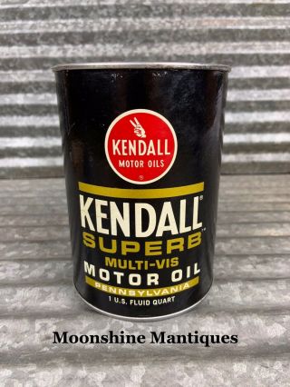 Vintage Kendall 1 Qt Motor Oil Can - Gas & Oil