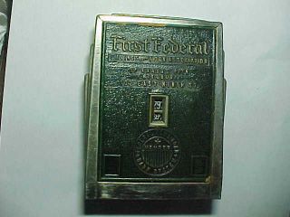 Vintage Book Coin Bank First Federal Savings & Loan Assn.  Of Kansas City Mo