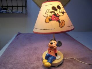 Vintage Walt Disney Mickey Mouse Table Or Desk Lamp