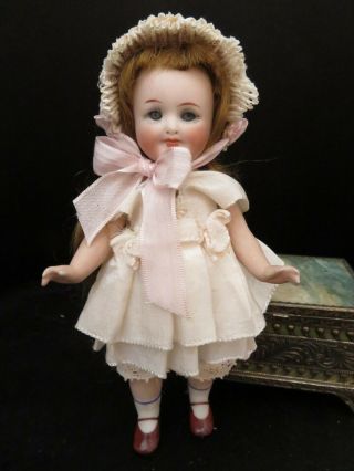 Precious 6 1/2 " Antique German All Bisque Doll 155/5 Kestner??