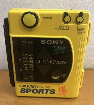 Vintage Sony Wm - F73 Walkman Cassette Am/fm Radio - Parts /repair - Read