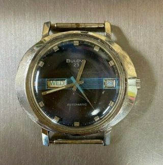 Vintage Bulova President 23j Day/date Automatic Watch 11aoacb