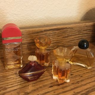 5 Vintage Miniature Perfume Designer Cologne Oscar Red Door Michelle Samsara