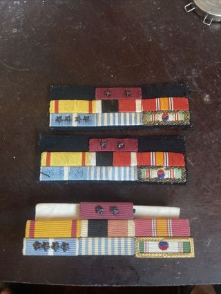 Antique Vintage U.  S.  United States Military Ribbons Pins Insignia Us Navy Korea