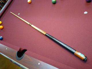 WILLIE HOPPE BRUNSWICK PROFESSIONAL Pool Cue 21 Ounce Two Piece Antique/ Vintage 2