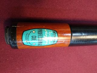 WILLIE HOPPE BRUNSWICK PROFESSIONAL Pool Cue 21 Ounce Two Piece Antique/ Vintage 5