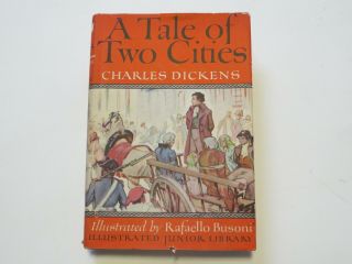 Vintage Charles Dickens A Tale Of Two Cities 1948 Illustrated Junior Library