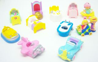 Vintage Polly Pocket Ring Toppers Set Of Eleven Acc 