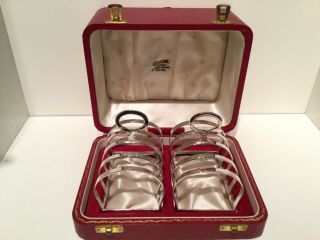 Pair Vintage Cased Solid Sterlng Silver Toast Racks Birmingham 1964