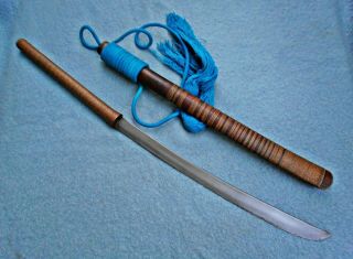 Antique 19thc Burmese Shan Dha Sword Tribal Knife Asian Myanmar Old Dagger Burma