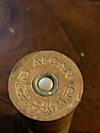 Vintage Alcan 12 Gauge Made In Italy Incorporated Empty Shell