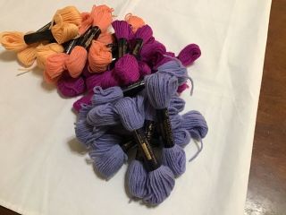 Yarn Emb Dmc Wool Vintage Sbates/anchorl (36 Sk) 4 - Colors Ea.  15 Yds.  (496 - A)