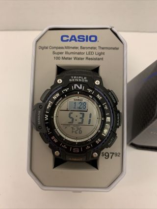 Casio Digital Compass,  Barometer,  Thermometer Watch Sgw1000 - 1atn