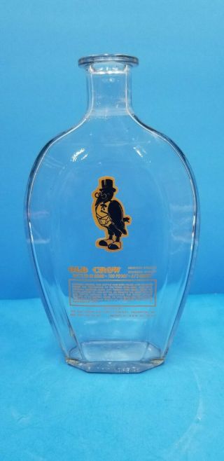 Vintage 1958 Old Crow Kentucky Straight Bourbon Whiskey Bottle Decanter