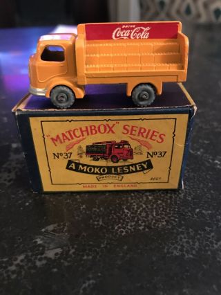Vintage Matchbox No.  37,  Coca Cola Lorry,  Karrier Bantam 2 - Ton Truck By Lesney