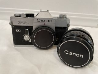 Vintage,  Canon Ftb Ql 35mm Slr Film,  Fd 35mm 1:3.  5 S.  C.  Lens