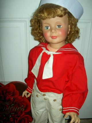 , 1959 Vintage,  Ideal Patti Playpal Doll With Thick Curly Hair And Bangs