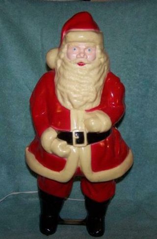 Vintage Santa Blow Mold Lighted Figure 16 " By Union