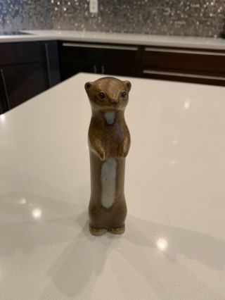 Vintage Arts And Crafts Pottery Meerkat