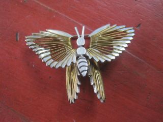 Vintage Taxco Mexico Sterling Silver Moth Pin Brooch