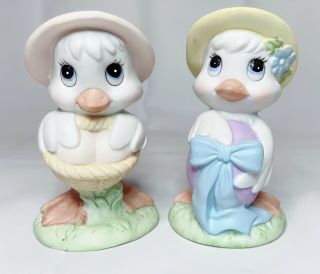 Easter Figurines Ducks Duckies Chicks Babies Vintage 1990s Spring Decor Ceramic