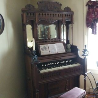 Antique Victorian Pump Organ Plays Cornish Company,  Washington,  Jersey