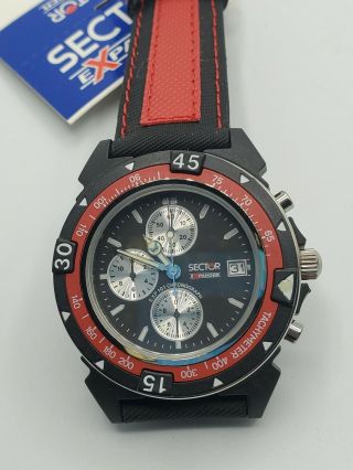 Chrono Sector Watch Red And Black 101 Expander 12 Hours