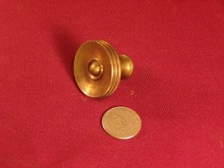 Antique Solid Brass Drawer Or Cabinet Pull Knob Hardware 1 3/8 "