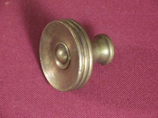 Antique Solid Brass Drawer or Cabinet Pull Knob Hardware 1 3/8 