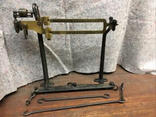 Antique Fairbanks Brass Scale - 200 & 100 Lbs.  - Solid Brass Arm - Cast Iron