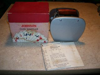 Vintage Johnson Playing Card Shuffler In The Box