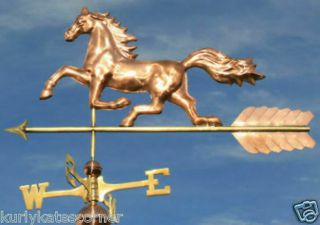 Copper " Horse " Weathervane W/directionals & Arrow 2001