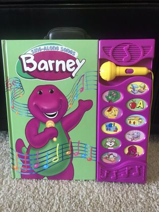 Barney Sing - Along Songs Chris Sharp 1999 Vintage Kids Children’s Board Book