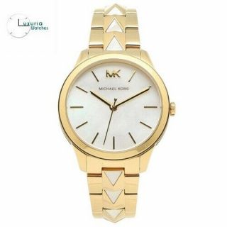 Michael Kors Runway Gold Stainless Steel Bracelet Mk6689 Womens Watch