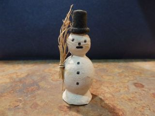 Vintage Christmas German Spun Cotton Snowman - Made In Germany - 1930 