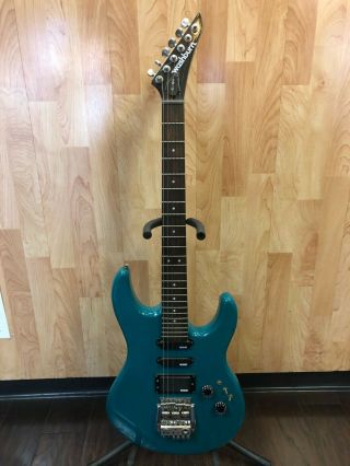 Vintage 1986 Washburn G - 10v Electric Guitar Greenish Blue