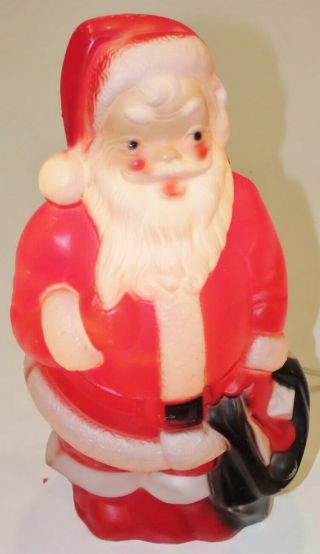 Vintage Lighted 1968 Empire Blow Mold Christmas Santa Claus 13 "