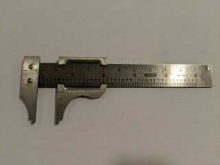 Vintage General No.  729 Caliper 5 " Inch Ruler Sliding Measuring Tool In & Out