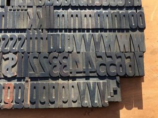 Large Antique VTG Wood Letterpress Print Type Block A - Z Letters s Set 5