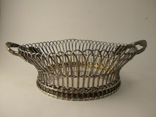 Antique Gorham Sterling Silver Basket With Two Handles 365 Grams