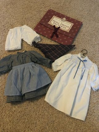 Vintage Pleasant Company Ag Doll Dress Patterns Kirsten With Outfits