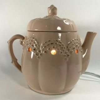 Scentsy Electric Wax Warmer Vintage Teapot Pink Full Size Retired