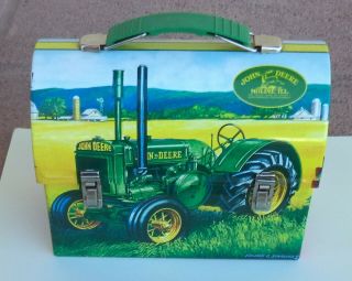 Vintage John Deere 2007 Edward C Schaefer Tractor Tin Lunch Box