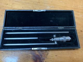 Vintage Starrett Inside Micrometer Set With Case